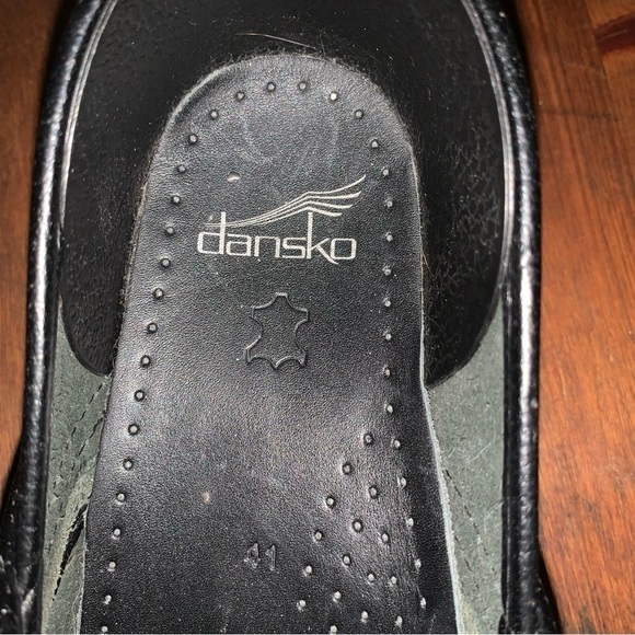 DANSKO Professional Brown Tooled Leather Clogs Sz 10.5/11 - Picture 6 of 7